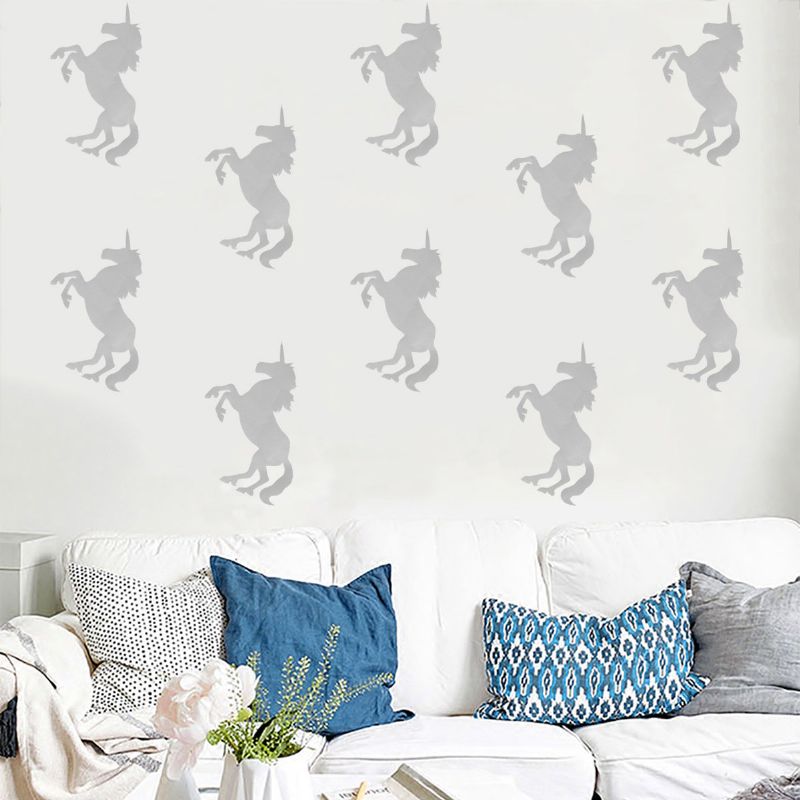 10 Stk Unicorn Wall Stickers Soverom Stue Bakgrunn Veggdekor Art