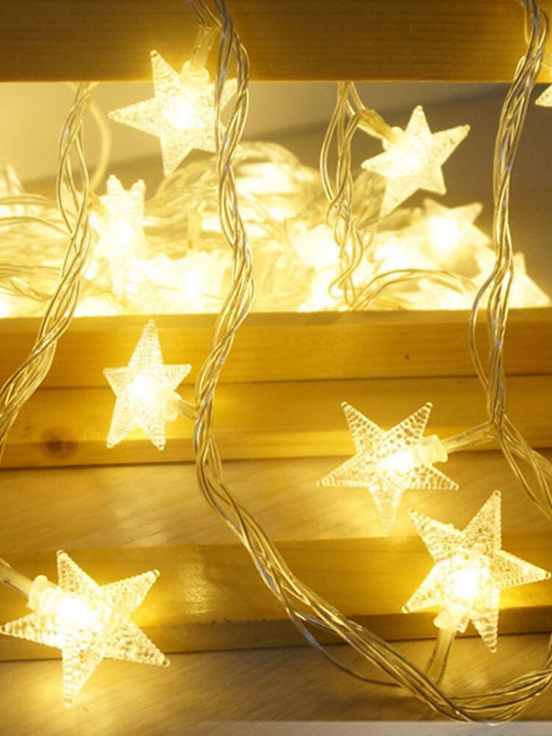 10m 100 Led 220v Fairy String Star Light Lampe Bryllupsjulefest Utendørs Innendørs Rominnredning