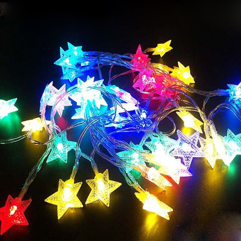 10m 100 Led 220v Fairy String Star Light Lampe Bryllupsjulefest Utendørs Innendørs Rominnredning