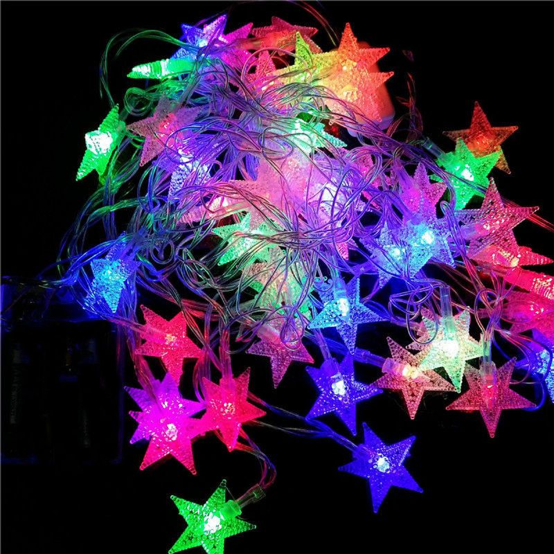 10m 100 Led 220v Fairy String Star Light Lampe Bryllupsjulefest Utendørs Innendørs Rominnredning