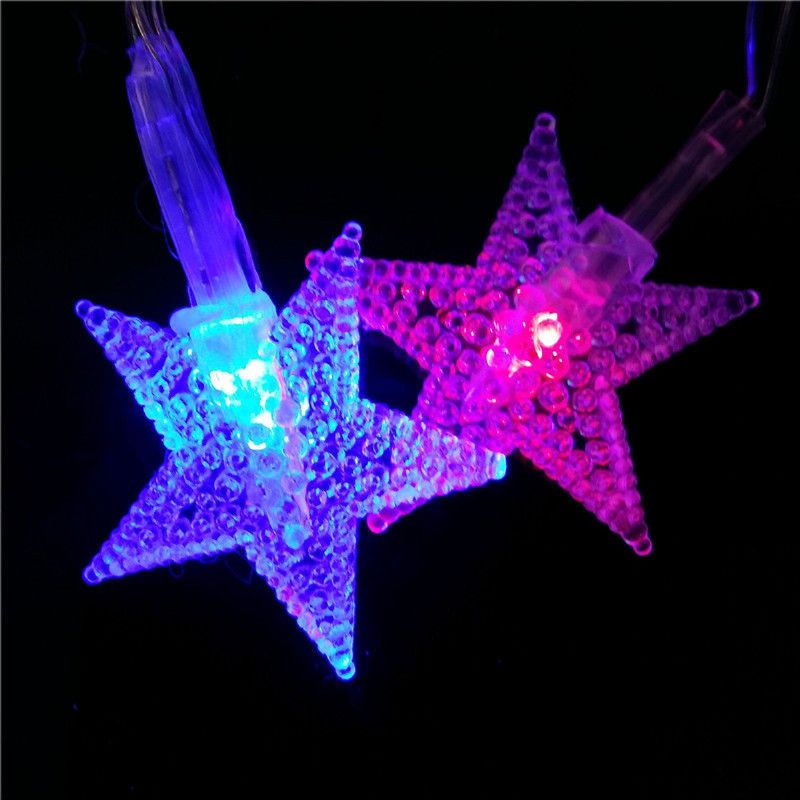 10m 100 Led 220v Fairy String Star Light Lampe Bryllupsjulefest Utendørs Innendørs Rominnredning