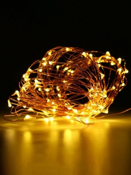 10m 100 Led Kobbertråd Fairy String Light Batteridrevet Vanntett Party Dekor Black Shell