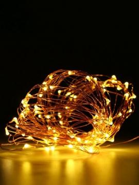 10m 100 Led Kobbertråd Fairy String Light Vanntett Julefestdekor Grønt Skall