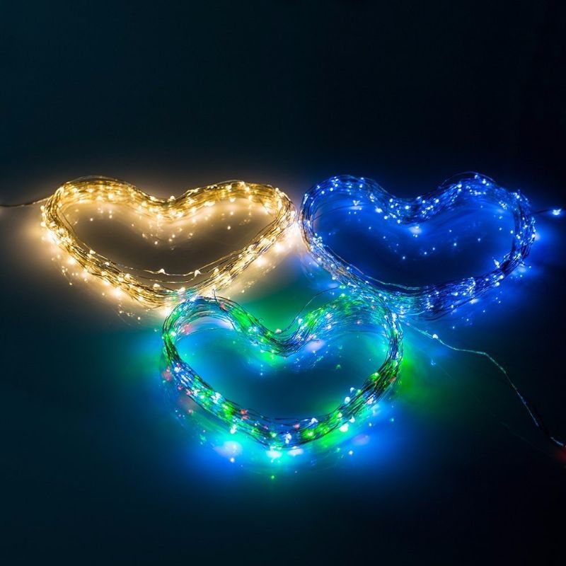 10m 100 Led Solcelledrevet Kobbertråd Fairy String Light For Julefest Hjemmeinnredning