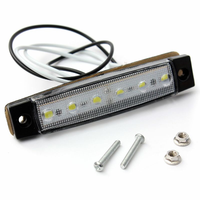 12v/24v Smd 6 Led Forside Markeringsindikatorlys For Bil Lastebil Tilhenger Lastebilbuss