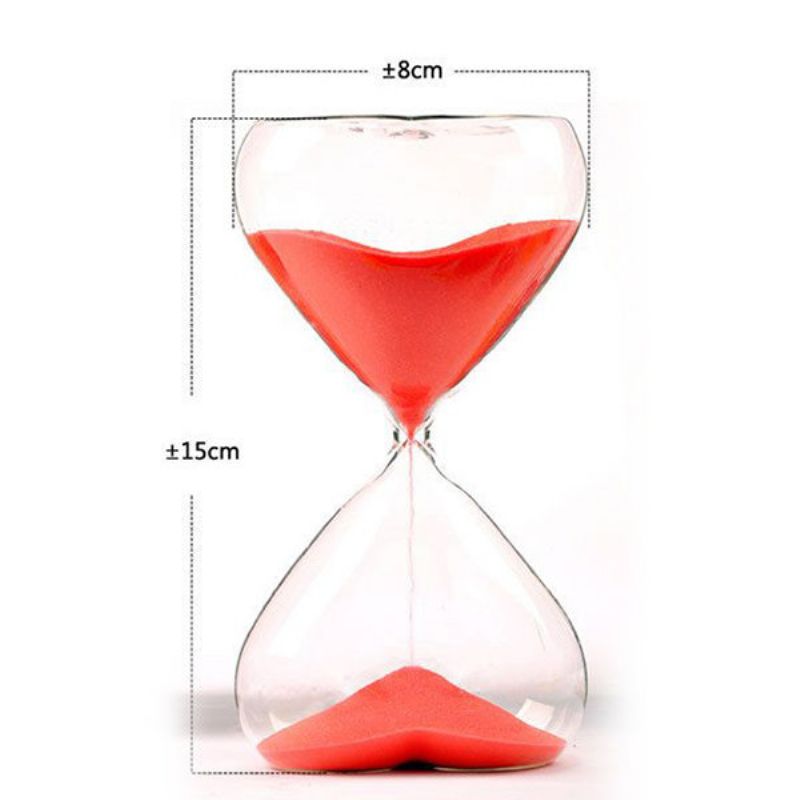 15 Minutter Sandglass Kjøkken Timer Hjerteform Romantisk Timeglass Håndverk Gave Ornament Hjemmeinnredning