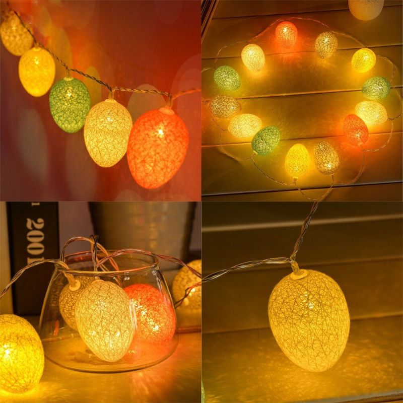 1.8m 10 Led-bomull Påskeegg-strenglys Led Fairy Lights For Festival Christmas Halloween