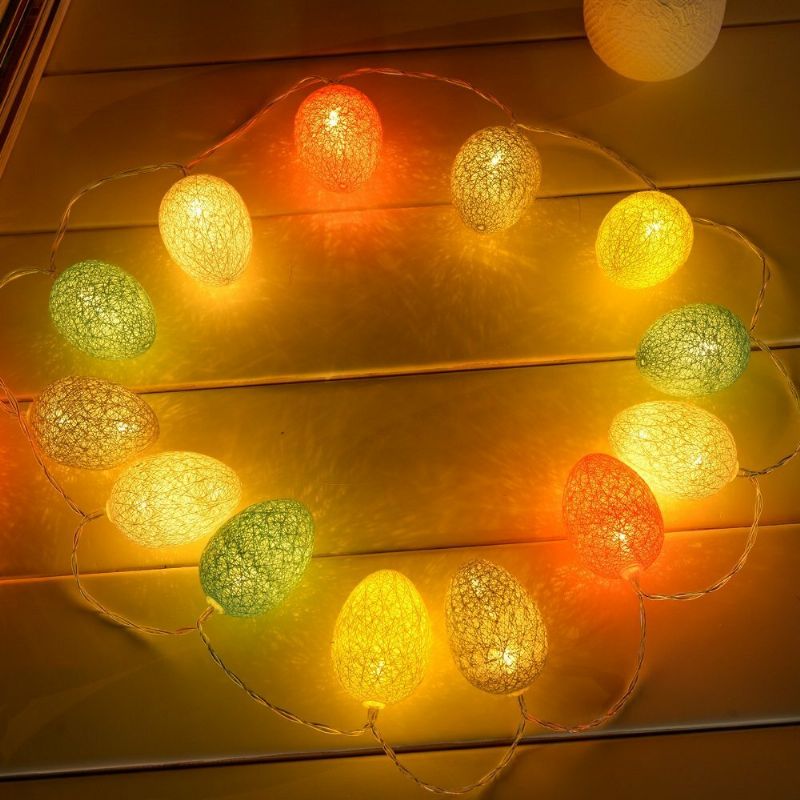 1.8m 10 Led-bomull Påskeegg-strenglys Led Fairy Lights For Festival Christmas Halloween