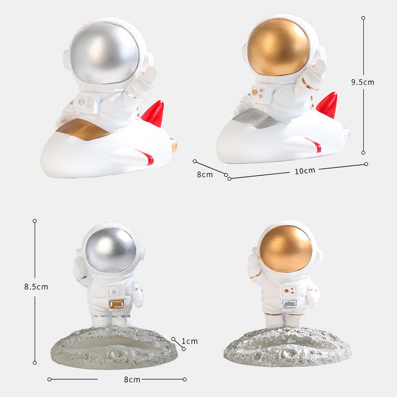 1pc Kreativitet Skulptur Astronaut Spaceman Modell Hjem Resin Håndarbeid Skrivebordsdekorasjon