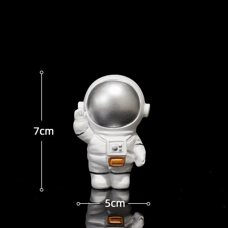 1pc Kreativitet Skulptur Astronaut Spaceman Modell Hjem Resin Håndarbeid Skrivebordsdekorasjon