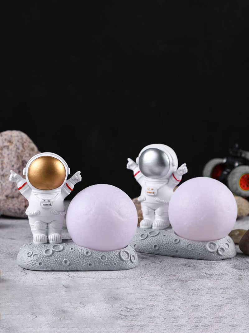 1pc Kreativitet Skulptur Astronaut Spaceman Modell Hjem Resin Håndarbeid Skrivebordsdekorasjon