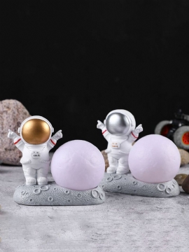 1pc Kreativitet Skulptur Astronaut Spaceman Modell Hjem Resin Håndarbeid Skrivebordsdekorasjon