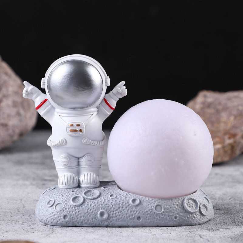 1pc Kreativitet Skulptur Astronaut Spaceman Modell Hjem Resin Håndarbeid Skrivebordsdekorasjon