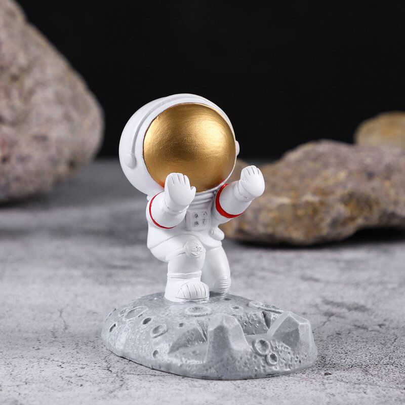 1pc Kreativitet Skulptur Astronaut Spaceman Modell Hjem Resin Håndarbeid Skrivebordsdekorasjon