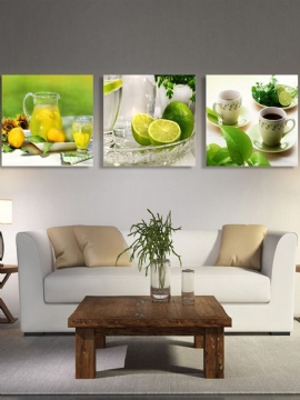3 Stk Panel Uinnrammet Moderne Maleri Frukt Vegg Art Bilde Lerret Stue Home Decor