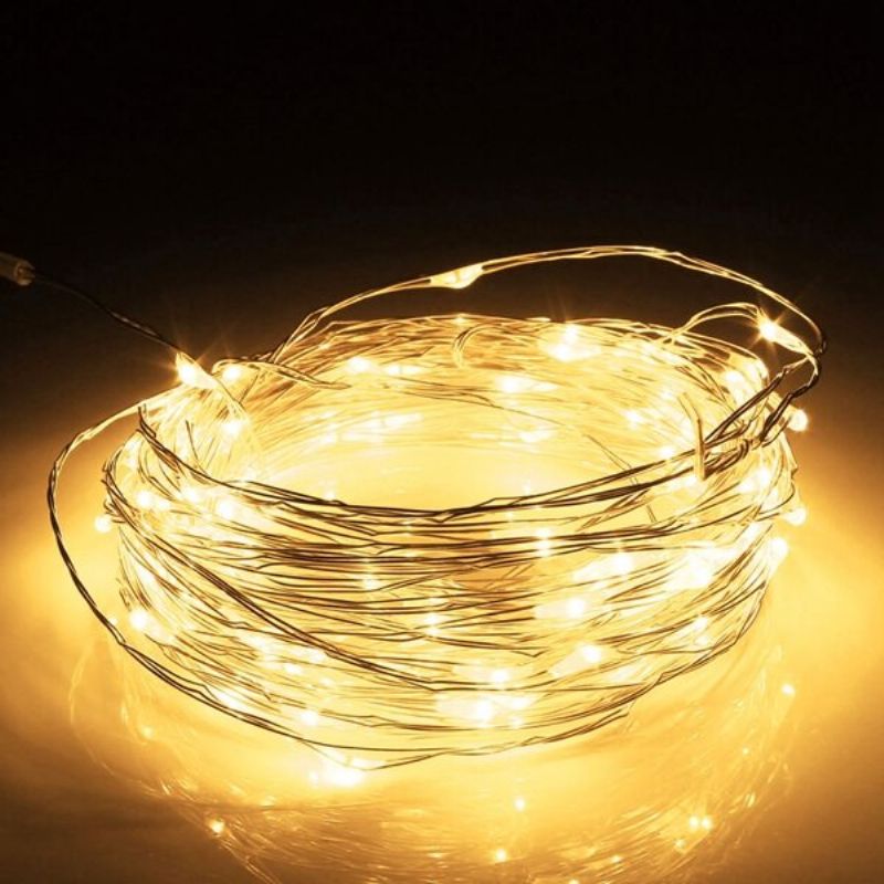 30m Led Sølvtråd Fairy String Light Jul Bryllupsfest Lampe 12v Home Deco