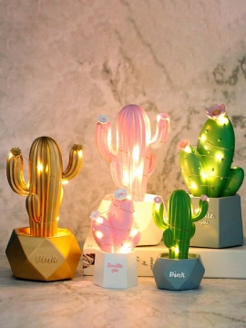 3d Cactus Led Nattlys Vegglampe Baby Barn Soverom Home Decor Gift