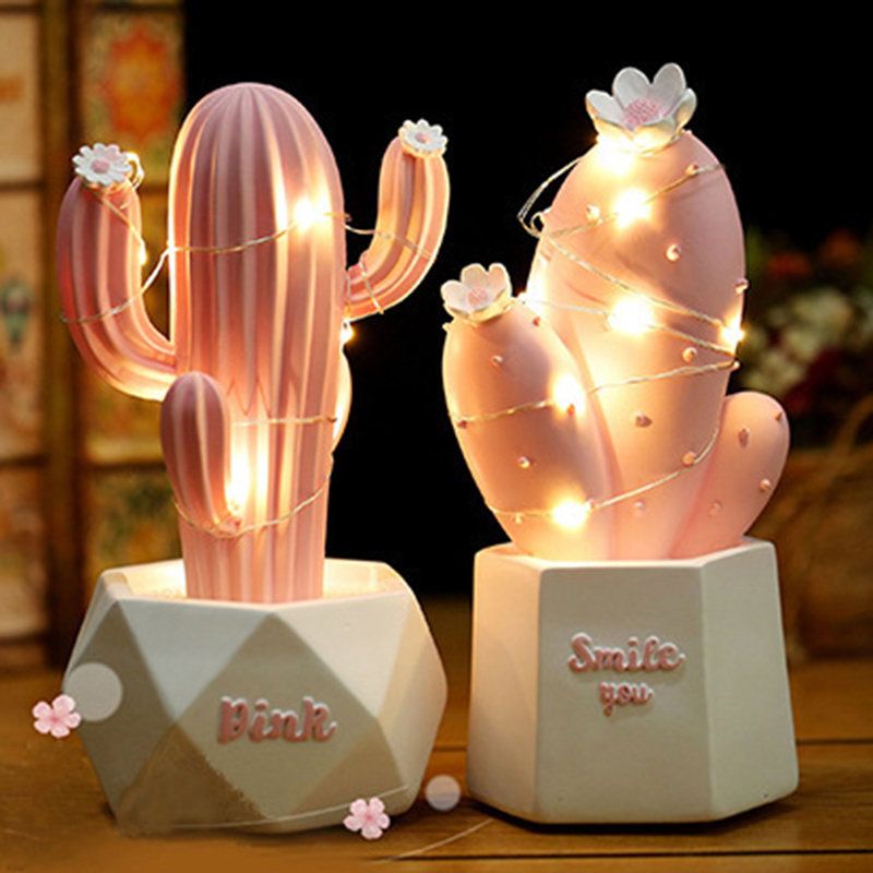 3d Cactus Led Nattlys Vegglampe Baby Barn Soverom Home Decor Gift