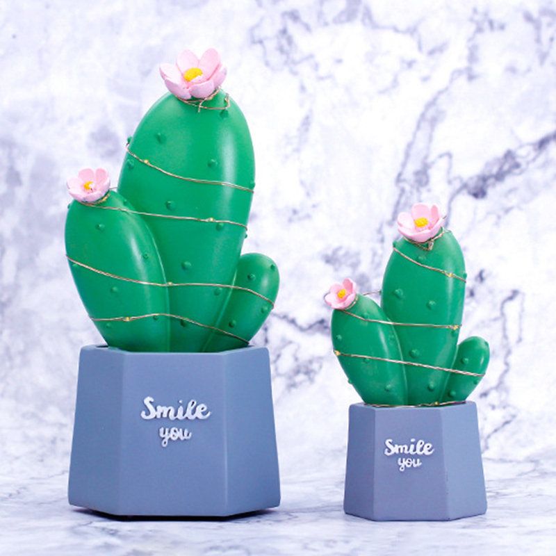 3d Cactus Led Nattlys Vegglampe Baby Barn Soverom Home Decor Gift