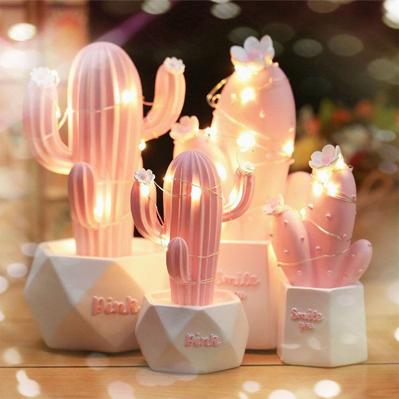 3d Cactus Led Nattlys Vegglampe Baby Barn Soverom Home Decor Gift