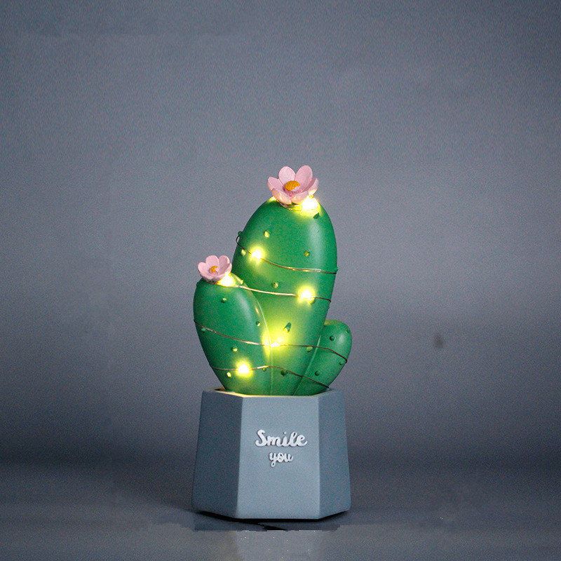 3d Cactus Led Nattlys Vegglampe Baby Barn Soverom Home Decor Gift