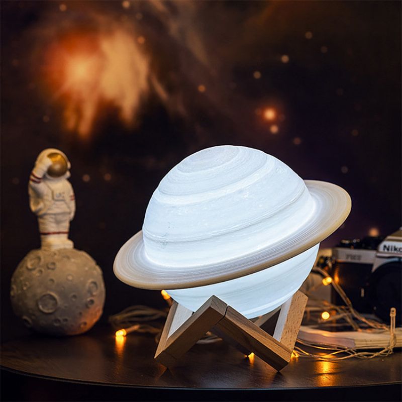 3d Print Saturn Lampe Smart Home Nattlys Led Kreativ Soverom Dekor