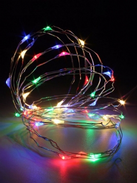 3m 4.5v 30 Led Batteridrevet Sølvtråd Mini Fairy String Light Flerfarget Julefestdekor