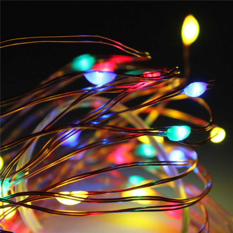 3m 4.5v 30 Led Batteridrevet Sølvtråd Mini Fairy String Light Flerfarget Julefestdekor