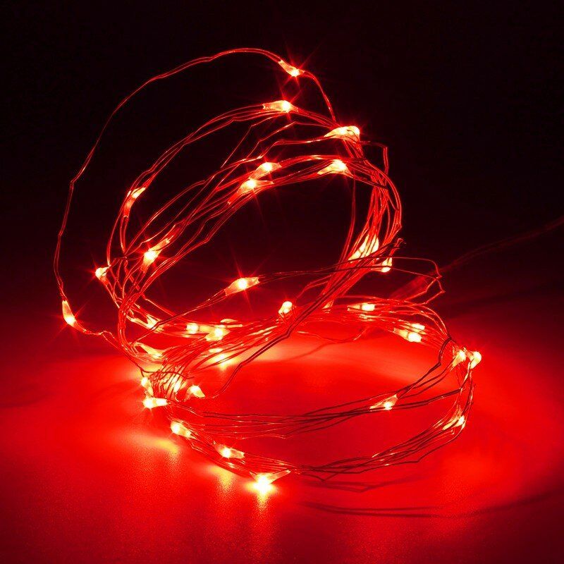 3m 4.5v 30 Led Batteridrevet Sølvtråd Mini Fairy String Light Flerfarget Julefestdekor