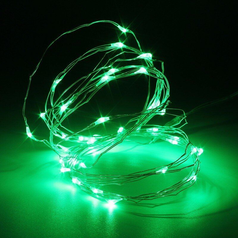 3m 4.5v 30 Led Batteridrevet Sølvtråd Mini Fairy String Light Flerfarget Julefestdekor