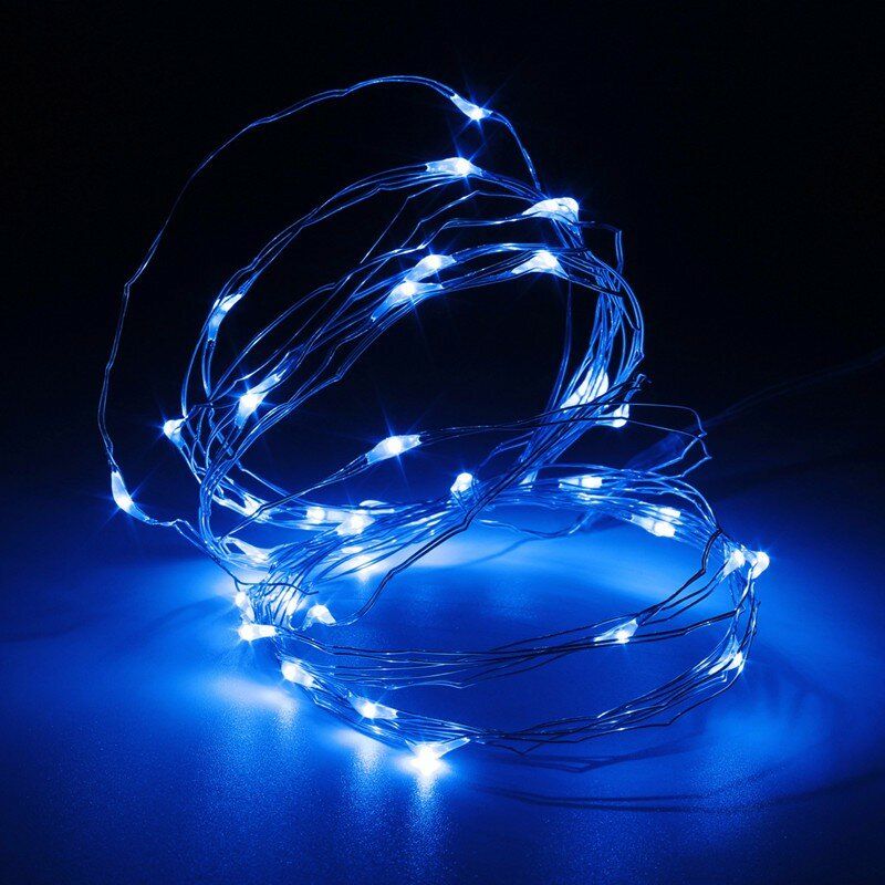 3m 4.5v 30 Led Batteridrevet Sølvtråd Mini Fairy String Light Flerfarget Julefestdekor