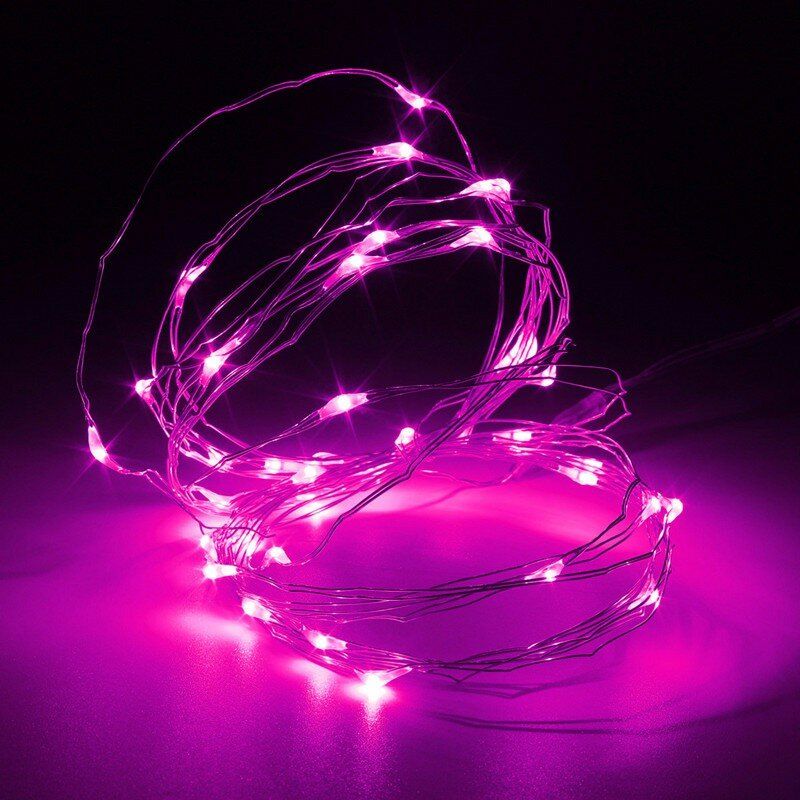 3m 4.5v 30 Led Batteridrevet Sølvtråd Mini Fairy String Light Flerfarget Julefestdekor