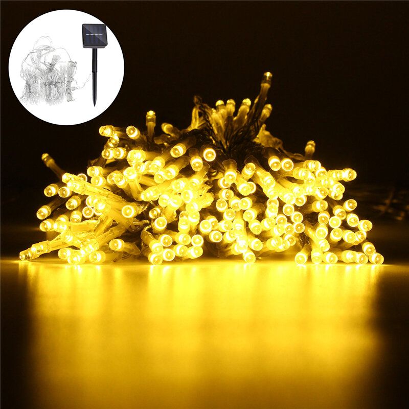 3mx3m Led Solar Powered Fairy String Gardin Light Lampe Utendørs Party Xmas