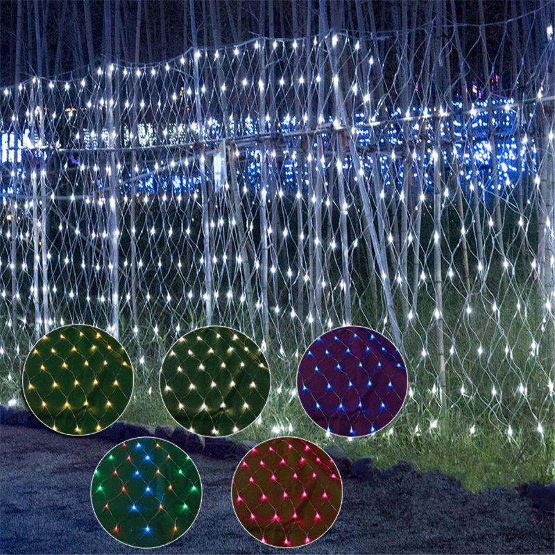 3x3m Vanntett Led-gardin Fairy String Light Julebryllupsfest Utendørsdekor Eu-plugg Ac220v