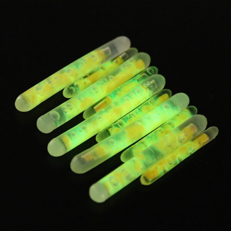 5/100x Fishing Fluorescent Lightstick Light Night Float Clip On Dark Glow Sticks