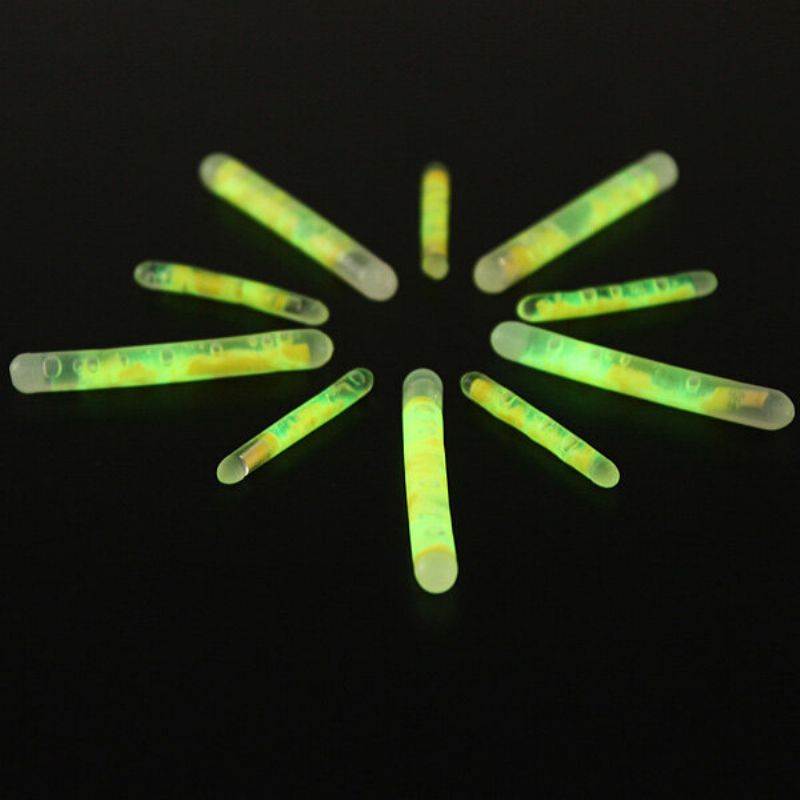 5/100x Fishing Fluorescent Lightstick Light Night Float Clip On Dark Glow Sticks