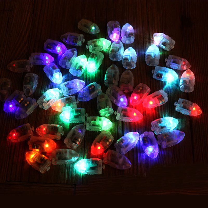 50 Stk/lot Led-lamper Ballonglys For Papirlyktballong Julefest Hjemmedekorasjon