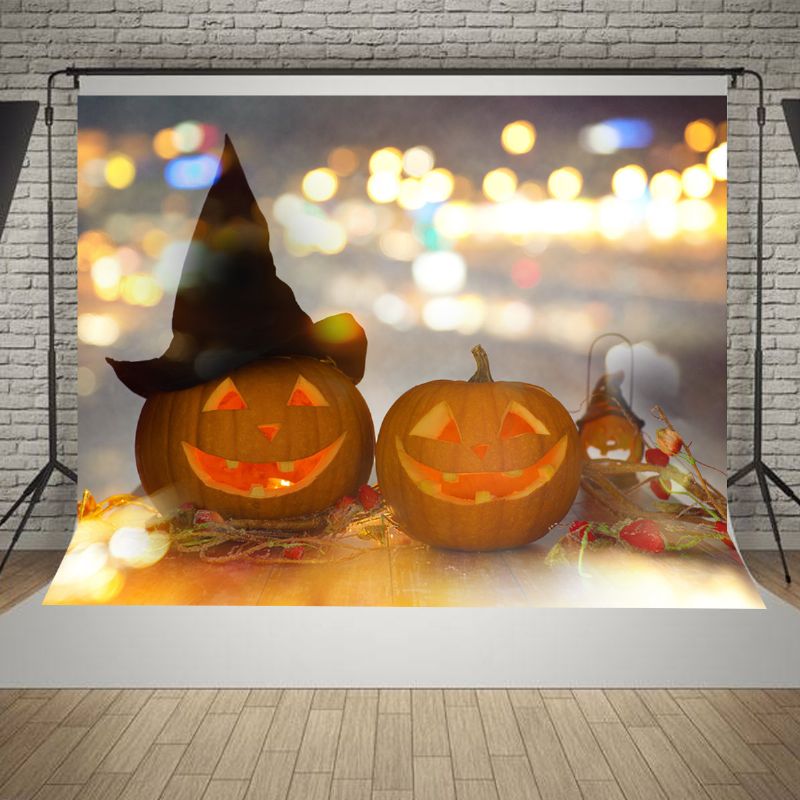 5x7ft Vinyl Halloween Nattfotografering Bakgrunn Fotostudio Hjemmeinnredning