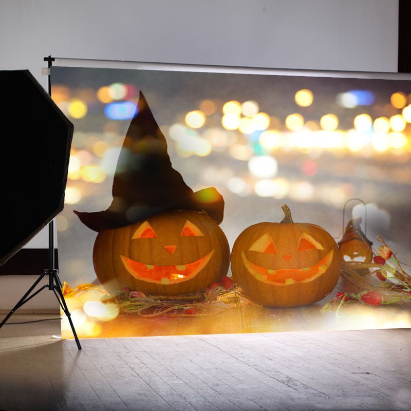 5x7ft Vinyl Halloween Nattfotografering Bakgrunn Fotostudio Hjemmeinnredning