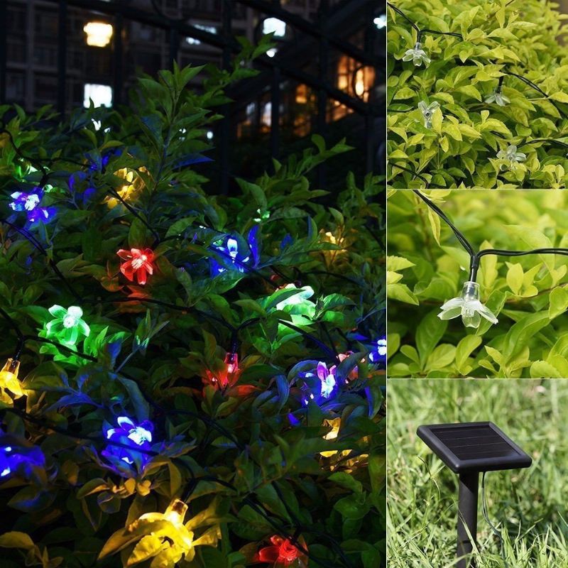 7m 50led Utendørs Solar String Light Ip65 Vanntett Hagesti Hage Landskapslampe Hjemmefestdekor