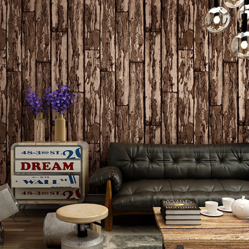 Accent Wall Art 3d Vintage Stripes Tapet Soverom Stue Hjem Bakgrunn Dekor