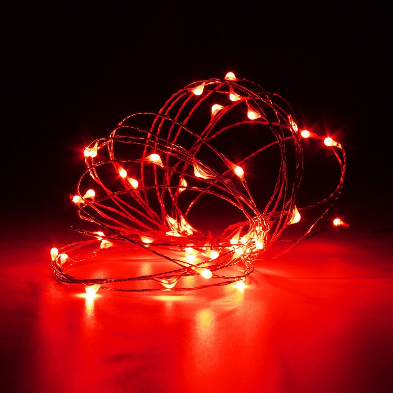 Batteridrevet 5m 50 Led Vanntett Kobbertråd Fairy String Light Christmas Fjernkontroll