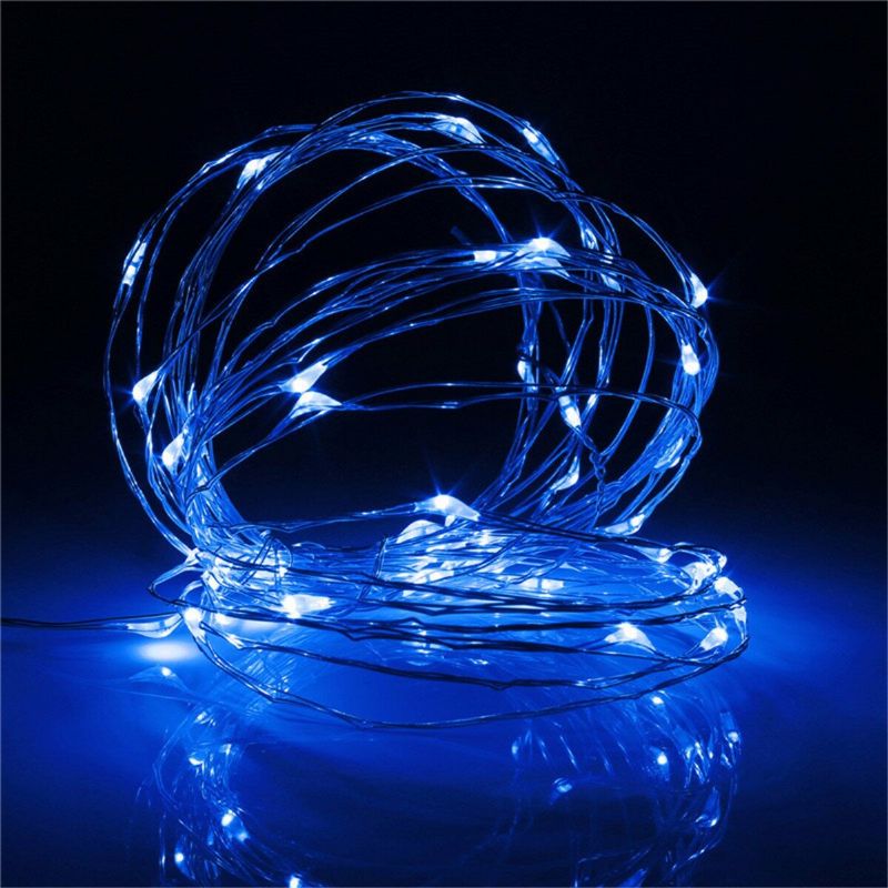 Batteridrevet 5m 50leds Vanntett Fairy String Light Julefjernkontroll Hjemmeinnredning