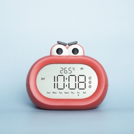 Big Mouth Alarm Clock Intelligent Multifunksjonell Student Barn Lader Tegneserie Søt Pet Mini Vekkerklokke