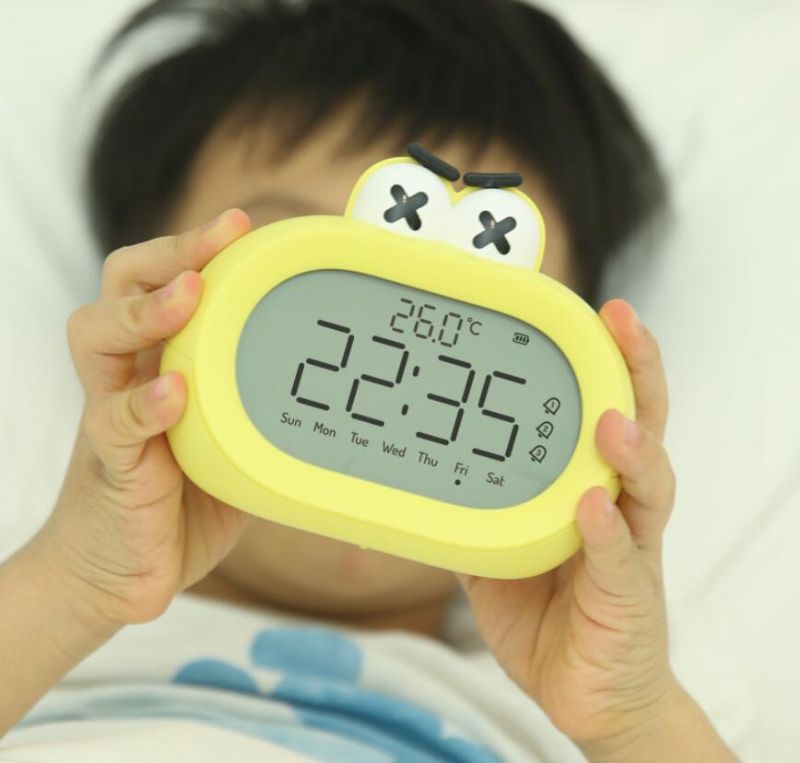 Big Mouth Alarm Clock Intelligent Multifunksjonell Student Barn Lader Tegneserie Søt Pet Mini Vekkerklokke