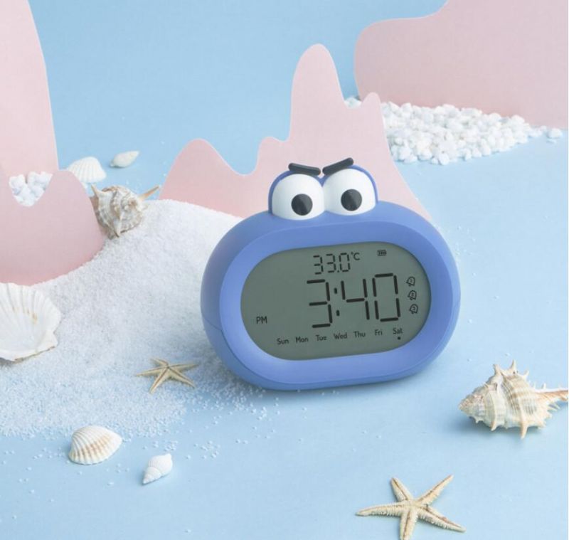 Big Mouth Alarm Clock Intelligent Multifunksjonell Student Barn Lader Tegneserie Søt Pet Mini Vekkerklokke