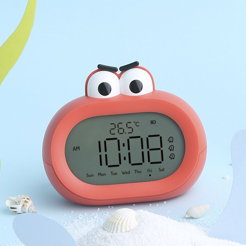 Big Mouth Alarm Clock Intelligent Multifunksjonell Student Barn Lader Tegneserie Søt Pet Mini Vekkerklokke