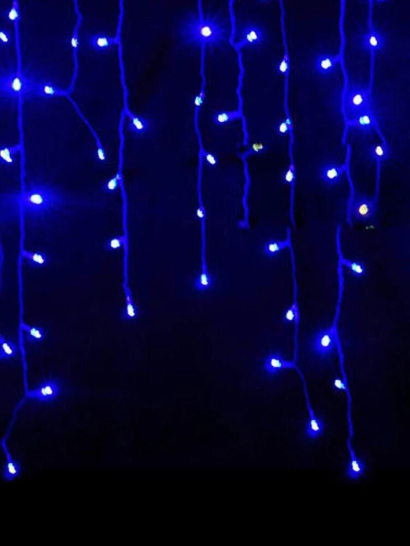 Christmas Garland Led Gardin Icicle String Lights Fairy Light Outdoor Party Dekor