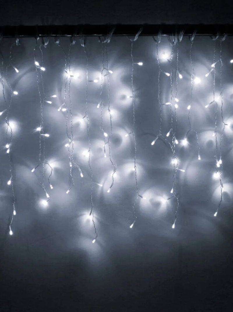 Christmas Garland Led Gardin Icicle String Lights Fairy Light Outdoor Party Dekor