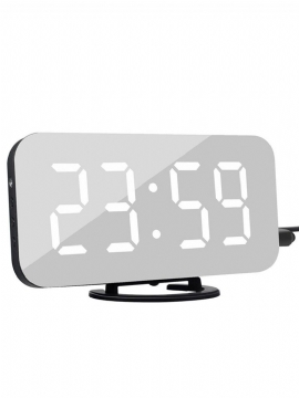 Creative Alarm Clock Led Display Elektronisk Snooze Digital Backlight Mute Mirror